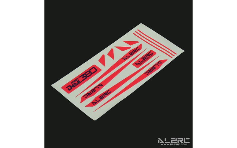 ALZRC - Devil 380 FAST Carbon Fiber Landing Skid Color Sticker - Red