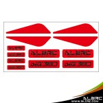 ALZRC - Devil 380 FAST Plastic Landing Skid Color Sticker - Red