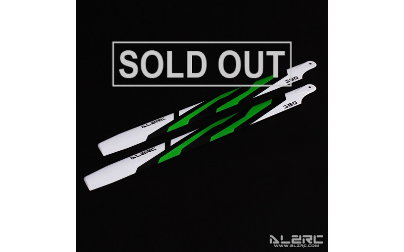 ALZRC - Carbon Fiber Blades - 380mm - Painting - Green
