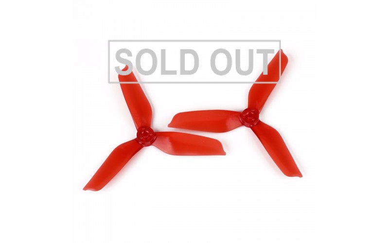 DYS 5*4.5 5 Inch 3 Blade Propeller CW CCW one pair RED