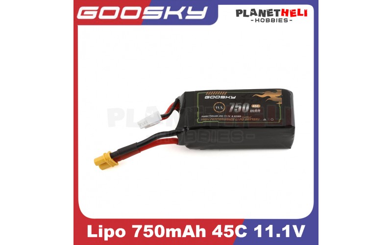 Goosky S2 Lipo 750mAh 45C 11.1V XT30 spareparts