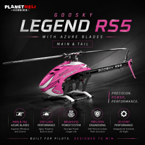 Goosky Legend RS5 Kit Pink With Azure main blade(560mm) & tail blade(95mm)