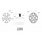 KINGKONG Brushless motor 2205 2300kv 2-4s cw/ccw with guard bracket for 250-280 RC Racing Quadcopter CW/CCW