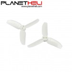 Kingkong 2840 2.8X4 CW CCW 3-blade Propeller 1.5mm Mounting Hole for FPV Quadcopter RC Racer Drones (2 pair) White