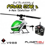 WLtoys V988 Power Star 2 4CH 6-Axis Gyro Flybarless Helicopter 2.4gHz Remote Control RTF