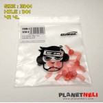 Gemfan 31mm Transparent 3 leaf Propeller Red - 1mm hole for mobula6 and HD