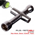 HEX 80132 Cross Wrenches Maintenance tool 4mm, 5mm, 5.5mm, 7mm