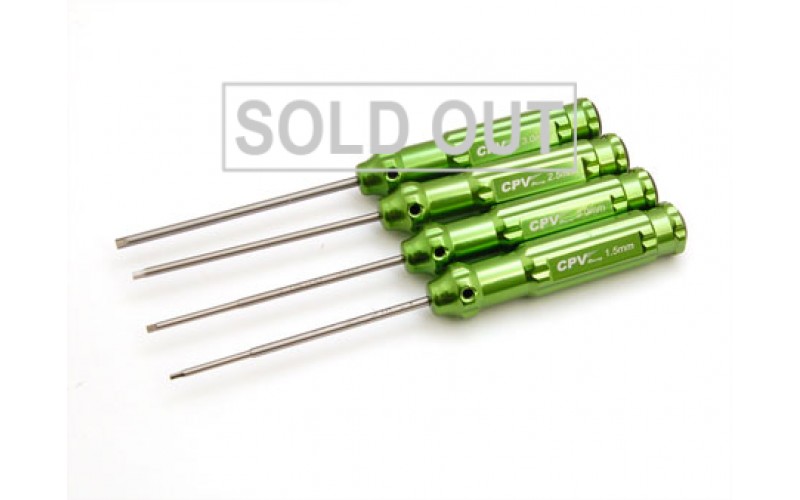  Green color Hexagon Wrench Set (1.5mm, 2.0mm, 2.5mm, 3.0mm)